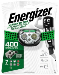 Latarka czołowa, czołówka ładowalna Energizer Vision Ultra Rechargeable Headlamp 400 lumenów