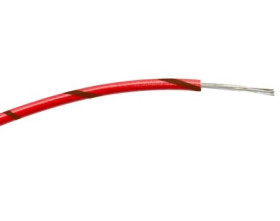 Przewód jednożyłowy linkowy, 0,2 mm², 7/0,2 mm, 24 AWG, PVC, 1 kV AC, Brązowy/Czerwony, dł. 100m, RS PRO