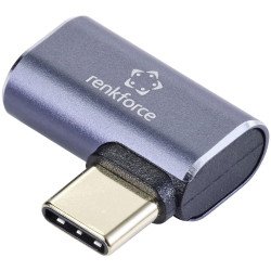 Renkforce RF-5245272 USB4 Adapter Aluminium 40GBit/s 90 degrees left