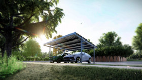 Carport ML Sun Energy jednostanowiskowy o mocy 2,72 kWp
