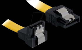 82474 Cable SATA 30cm yellow un/ge Metall