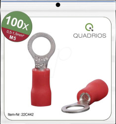 22C442 Ring cable lugs M5 0.5 - 1.5 mm² 100 pcs