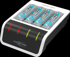 1001-0092-01 USB quick charger, NiMH, 4 slot + 4x AA 2.1 Ah