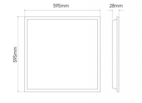 LED line LITE Panel Backlit 40W 4000K 4000lm 100lm/w kwadrat 595x595 Atest PZH 3 lata gwar.
