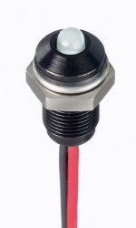 Lampka kontrolna do montażu panelowego 1.8 → 3.3V dc, biała 6mm LED Wyprowadzenia RS PRO