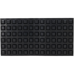 R-TECH 310024 PU Square Protective Feet 20.5 x 20.5 x 7.5 - Black - Sheet 78