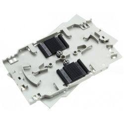 Kaseta światłowodowa FO z pokrywą i uchwytami na 24 spawy cienkie