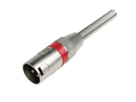 Wtyk XLR na kabel MW160 czerwony