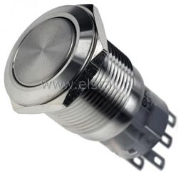 Przycisk stabilny 19mm płaski metal 230V