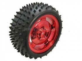 Eleganckie koło 85x37mm do robotów czerwone