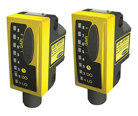 Czujniki fotoelektryczne Retrorefleksyjny w obudowie prostokątnej Banner NPN/PNP zakres 200 mm → 18 m Światło