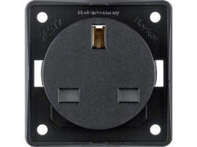 Integro Flow Gniazdo z uziemieniem "Standard brytyjski" z podwyższoną ochroną styków czarny 9626205 HAGER
