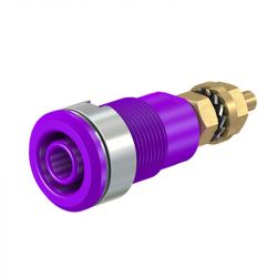 Gniazdo bezpieczne bananowe SLB4-G fioletowe