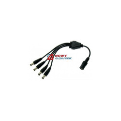 Rozdzielacz DC zasil.12V 1weX4wy Na kablu 2,1/5,5