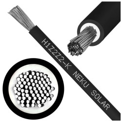 Kabel solarny H1Z2Z2-K PV1-F 1,0/1,5kV 6 czarny LSOH zewnętrzny, do ziemi NEKU /500m/