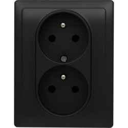 KOS 66 Gniazdo podwójne z uziemieniem typ czeski kompletne 2x2P+Z 16A 250V 660937