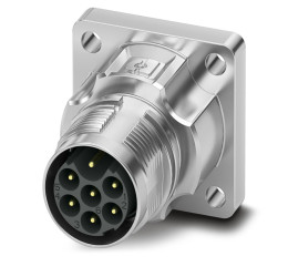 Złącze wielostykowe przemysłowe 7-pinowe M17 Montaż przedni Wtyczka Phoenix Contact