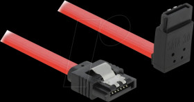 83974 SATA 6 Gb/s Cable straight to upwards angled 50 cm red