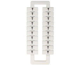 Oznacznik do złączek (EURO) 2,5-70mm2 /T/ biały 43192/1 blister=20 szt/