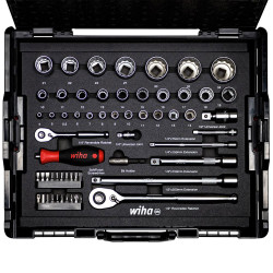 Wiha 44685 1/4in &amp; 1/2in Nut Driver &amp; Bit Set, 60 Piece (inc. Case)