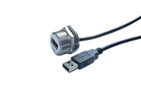 Złącze USB typ A A Montaż na panelu Żeński 2.0 ,1-portowe