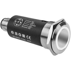 EAO 82-6657.2154 Series 82 Illuminated Pushbutton maintain 22mm SUS 316L White