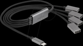 64210 USB 2.0 4-Port Kabel-Hub, USB-C auf 4x A, 60 cm
