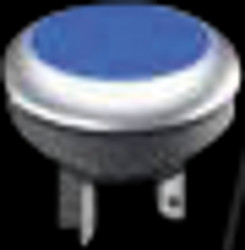 1.15.210.121/2600 Pushbutton, Lumo key 16, 1NO, aperture: Translucent blue