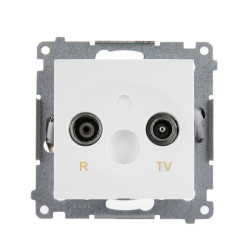 Gniazdo antenowe RTV końcowe białe DAK.01/11 Kontakt Simon54