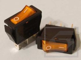 Przełącznik podśw.śr.żółty 250V 15A/250VAC IXL-101-2C RoHS