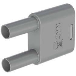 St&#xE4;ubli 664010-28 SKS2-4N-19 connector, grey, &#xD8; 4 mm pin, insulated, brass