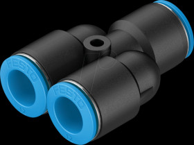 153152 Connector, Y-shaped, 3 x diameter 12 mm