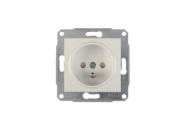 Sedna Gniazdo pojedyncze z/u 16A IP20 z przesłonami białe SDN2800121