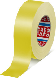 Fabric tape, 50 x 0.26 mm, PE extruded fabric, yellow, 50 m, 04688-00020-00