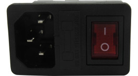 Złącze IEC IEC C14 Montaż na panelu Wtyk 10A Proste RND