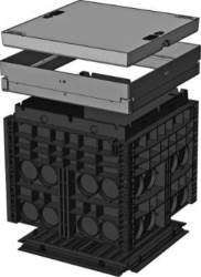 Studnia kompaktowa z poliwęglanu EK388K1 (SK2) pokrywa wybetonowana B125 BP-102242