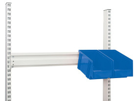 Poręcz szafy, typ: Szyna pojemnika, maks. obciążenie: 50kg, Stal malowana proszkowo farbą epoksydową (rama), Jasnoszary