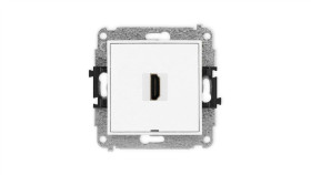 Mini Mechanizm Gniazda Pojedynczego Hdmi 2.0, Bez Pola Opisowego Biały Mat...