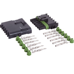 Złącze WEATHER PACK 6-styk kpl. wtyk + gniazdo hermetyczne samochodowe