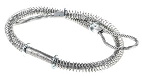 Kabel zabezpieczający do węży, Stal ocynkowana, rozmiary węży: 1-1/2 → 3cal, śr. kabla: 1/4cal, wytrz. na