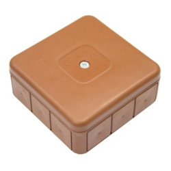 Puszka n/t instalacyjna 85x85x37 pusta brąz 400V IP55 ViPlast