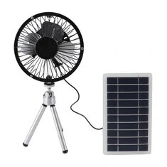 Wyciąg wentylacyjny z wentylatorem zasilanym energią słoneczną i monokrystalicznym panelem fotowoltaicznym. Kompaktowy, przenośn