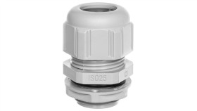 Dławnica Kablowa Poliamidowa M25 Ip68 Jasnoszara Iso-25 098005
