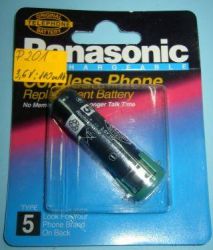 3,6V/110mAh P-201 PANASONIC AKU.