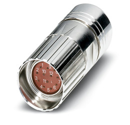 Złącze wielostykowe przemysłowe 17-pinowe M23 Montaż na kablu Wtyczka Phoenix Contact