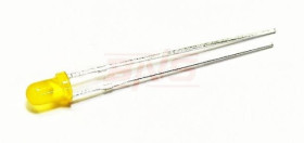 KTL030IDI dioda LED 3mm żółta dyfuzyjna, jasność 80-100mcd