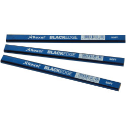 Blackedge 34328 Carpenter&#x27;s Pencils - Blue / Soft (Card 12)