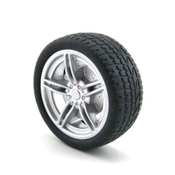 40mm Wheel with Rubber Tyre
