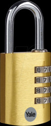 YE3CB/38/131/1/GO Combination lock, aluminium, 4-digit numerical sequence, 38 mm