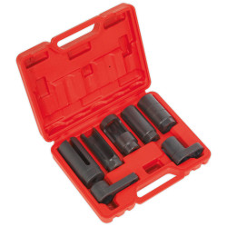 Sealey SX032 Oxygen Sensor Socket Set 7pc 3/8&quot; and 1/2&quot;sq Drive